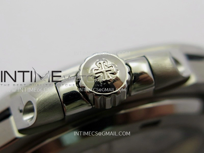 Nautilus 5711 1A Blue T Diamond SS GRF 1:1 Best Edition Gray Textured Dial On SS Bracelet Asian 26-330