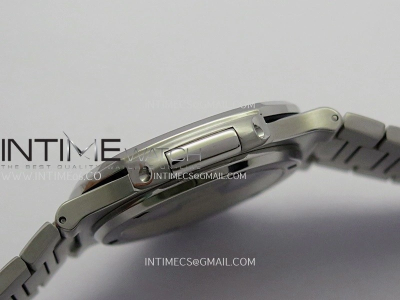Nautilus 5711 1A Blue T Diamond SS GRF 1:1 Best Edition Gray Textured Dial On SS Bracelet Asian 26-330