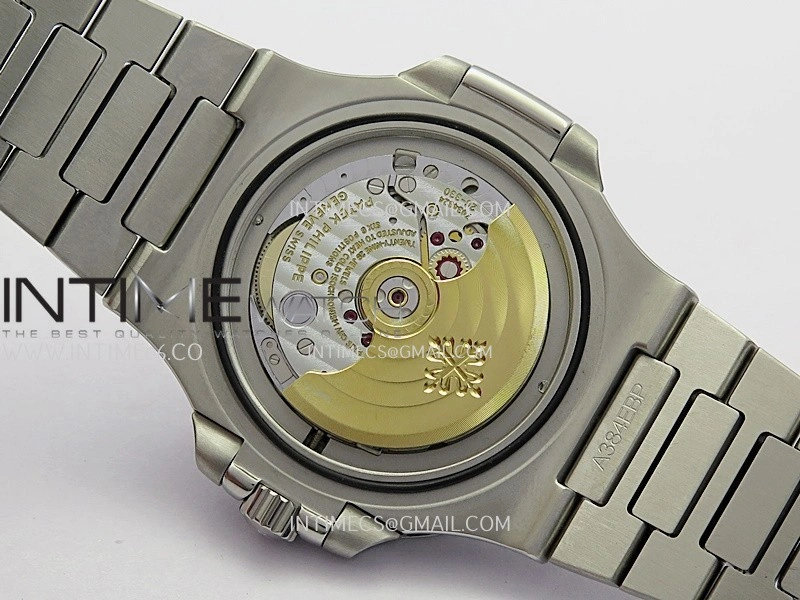 Nautilus 5711 1A Blue T Diamond SS GRF 1:1 Best Edition Gray Textured Dial On SS Bracelet Asian 26-330
