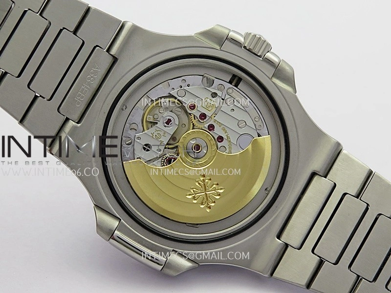 Nautilus 5711 1A Red T Diamond SS GRF 1:1 Best Edition Gray Textured Dial On SS Bracelet Asian 26-330