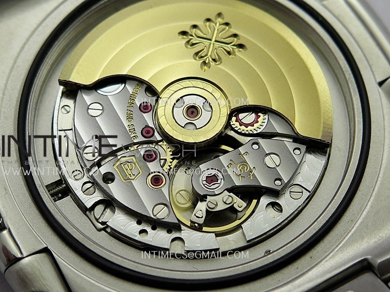Nautilus 5711 1A Red T Diamond SS GRF 1:1 Best Edition Gray Textured Dial On SS Bracelet Asian 26-330