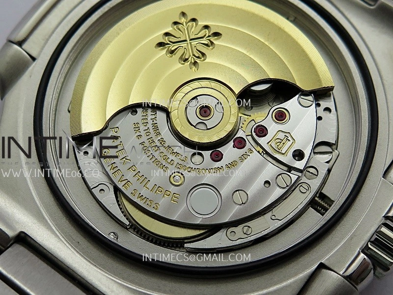 Nautilus 5711 1A Red T Diamond SS GRF 1:1 Best Edition Gray Textured Dial On SS Bracelet Asian 26-330