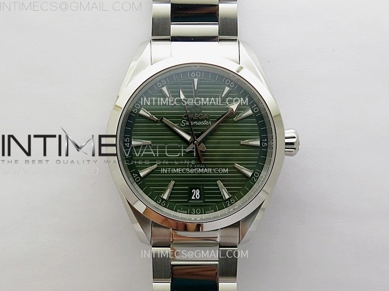 Aqua Terra 150M Master Chronometers N1F Best Edition Green Dial on SS Bracelet A8900