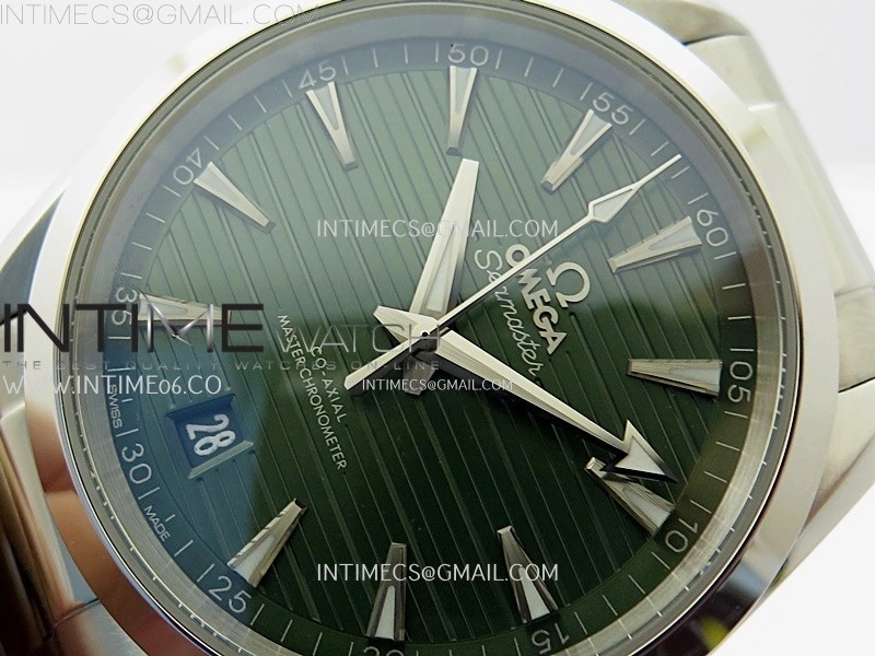 Aqua Terra 150M Master Chronometers N1F Best Edition Green Dial on SS Bracelet A8900