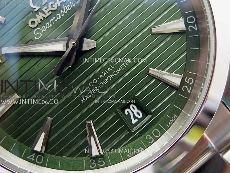 Aqua Terra 150M Master Chronometers N1F Best Edition Green Dial on SS Bracelet A8900