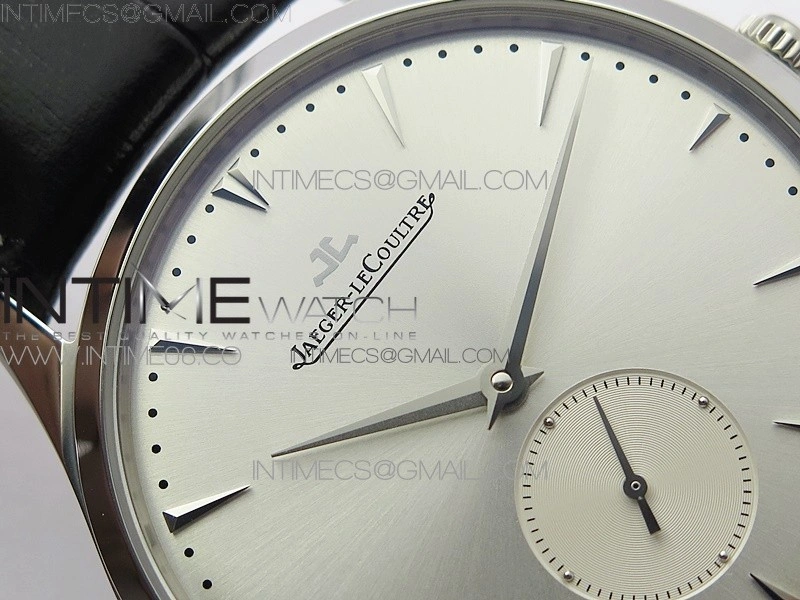Master Ultra Thin Small Second SS ZF 1:1 Best Edition Silver Dial on Black Leather Strap A896