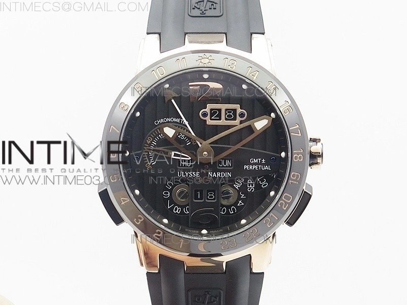 Executive Toro 326-03 RG TWA 1:1 Best Edition Black Dial on Black Rubber Strap Asian UN-32