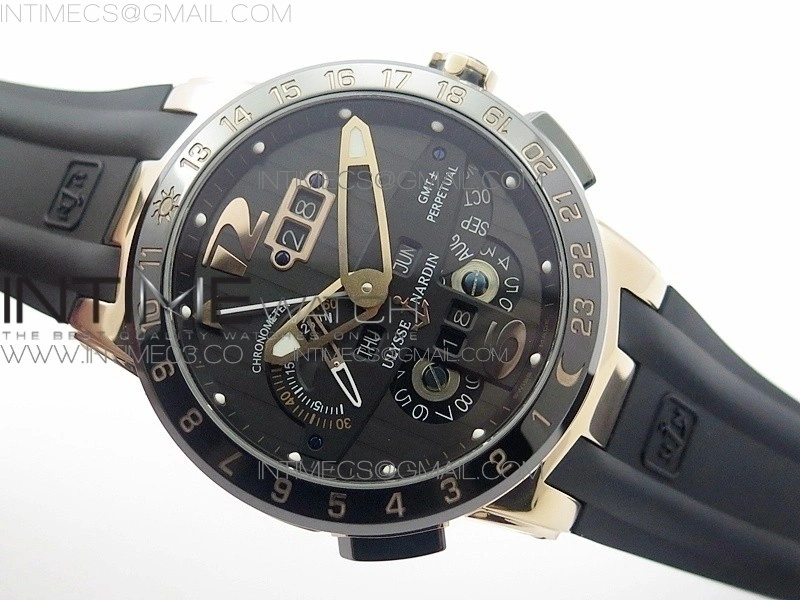 Executive Toro 326-03 RG TWA 1:1 Best Edition Black Dial on Black Rubber Strap Asian UN-32