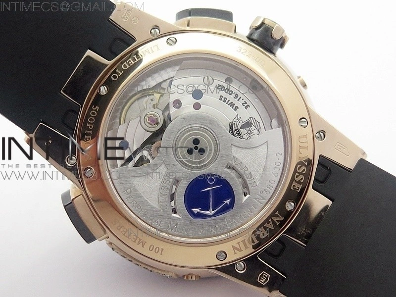Executive Toro 326-03 RG TWA 1:1 Best Edition Black Dial on Black Rubber Strap Asian UN-32