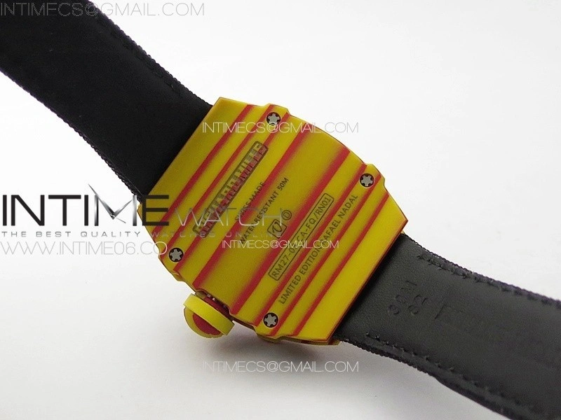RM027-03 Real Tourbillon RMF Best Edition Orange Red Carbon Skeleton Dial on Black Nylon Strap