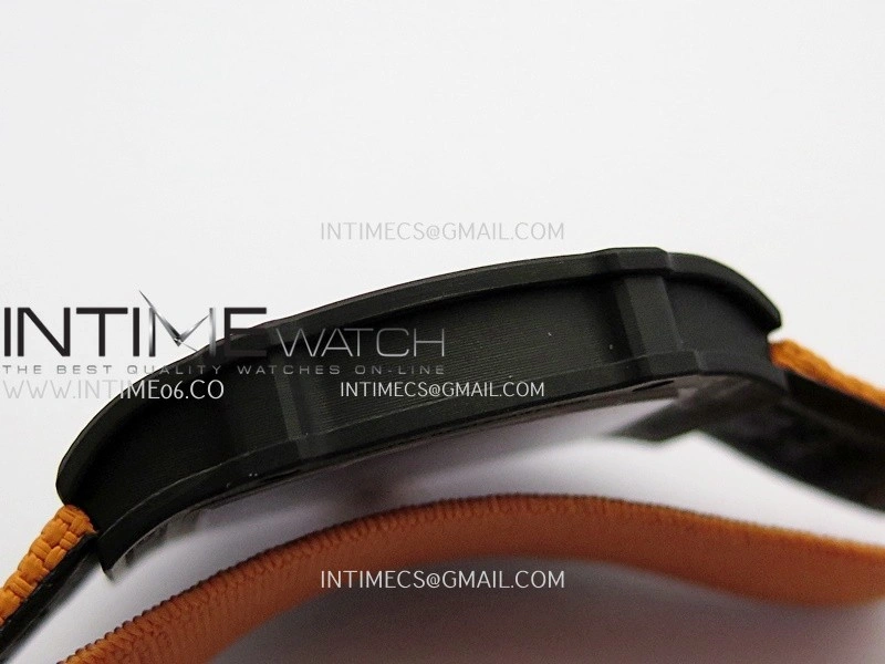 RM67-02 McLaren Black NTPT Umi Office 1:1 Edition Orange Skeleton Dial On Orange Nylon Strap CRMA7 Clone V2