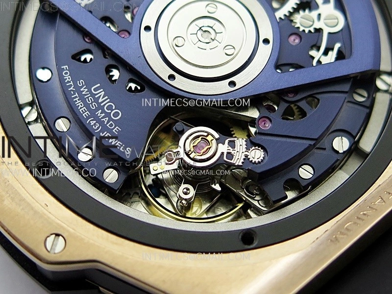 Hublot Big Bang Unico 42mm RG BBF 1:1 Best Edition Blue Skeleton Dial on Blue Rubber Strap A1280
