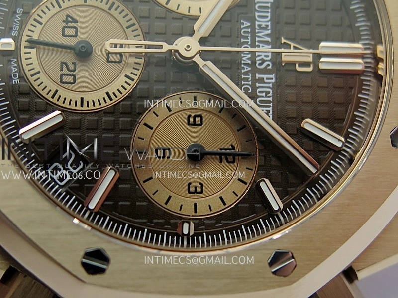 Royal Oak Chrono 26240OR RG V2 APSF 1:1 Best Edition Brown Dial RG Subdial On RG Bracelet SA4401 Super Clone