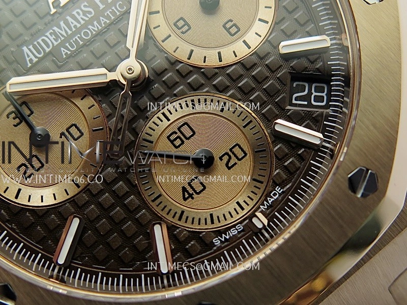 Royal Oak Chrono 26240OR RG V2 APSF 1:1 Best Edition Brown Dial RG Subdial On RG Bracelet SA4401 Super Clone