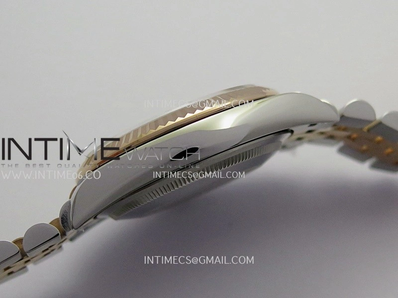 DateJust 36mm 126231 SS RG V2 QF 1:1 Best Edition Black Dial Diamond Marker On SS RG Jubilee Bracelet SH3235