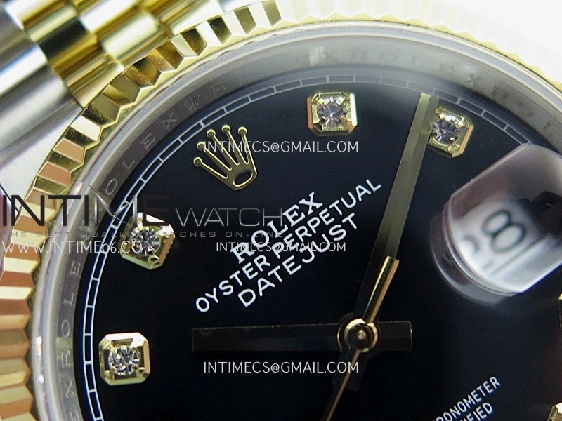 DateJust 36mm 126233 SS YG V2 QF 1:1 Best Edition Black Dial Diamond Marker On SS YG Jubilee Bracelet SH3235