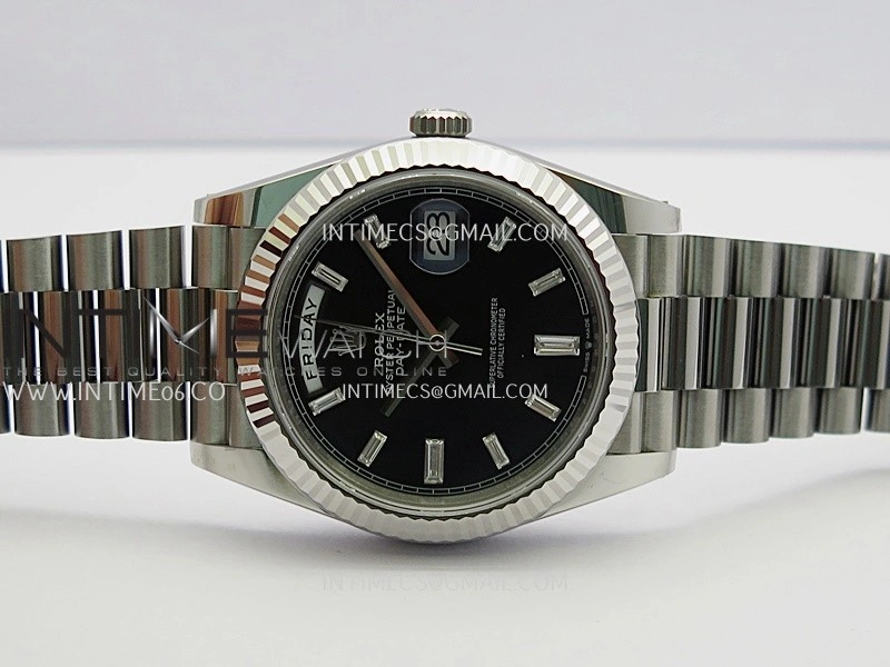 Day Date 228239 40mm Gain Weight V2 VSF 1:1 Best Edition Black Dial T Diamond Marker On President Bracelet DD3255