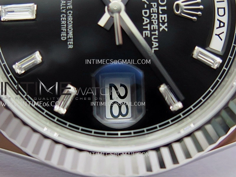Day Date 228239 40mm Gain Weight V2 VSF 1:1 Best Edition Black Dial T Diamond Marker On President Bracelet DD3255