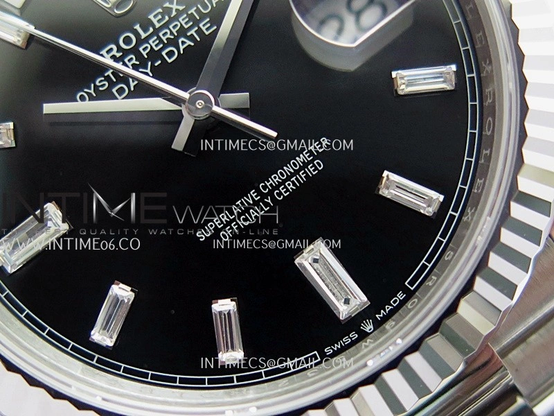 Day Date 228239 40mm Gain Weight V2 VSF 1:1 Best Edition Black Dial T Diamond Marker On President Bracelet DD3255