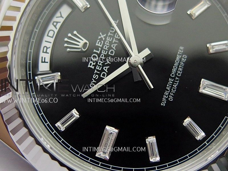 Day Date 228239 40mm Gain Weight V2 VSF 1:1 Best Edition Black Dial T Diamond Marker On President Bracelet DD3255