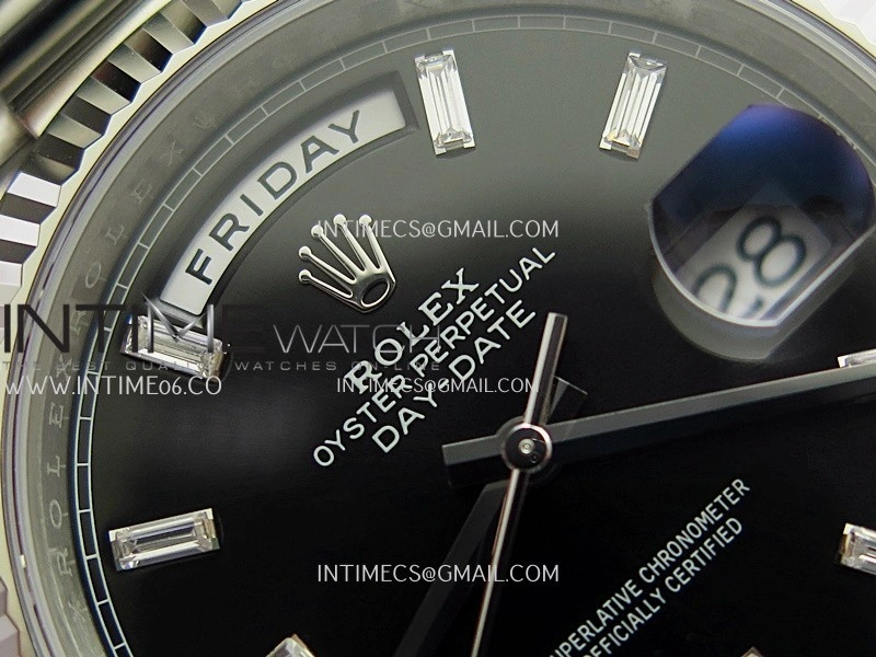 Day Date 228239 40mm Gain Weight V2 VSF 1:1 Best Edition Black Dial T Diamond Marker On President Bracelet DD3255