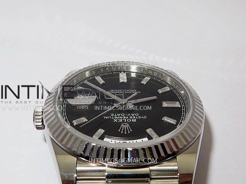 Day Date 228239 40mm Gain Weight V2 VSF 1:1 Best Edition Black Dial T Diamond Marker On President Bracelet DD3255
