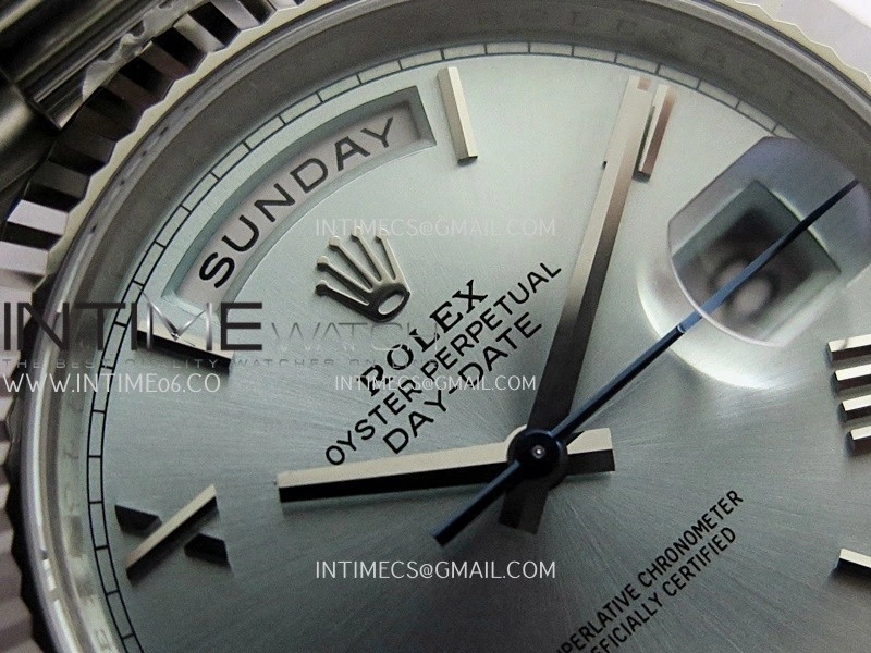 Day Date 228239 40mm Gain Weight V2 VSF 1:1 Best Edition Ice Blue Dial Roman Markers On President Bracelet DD3255