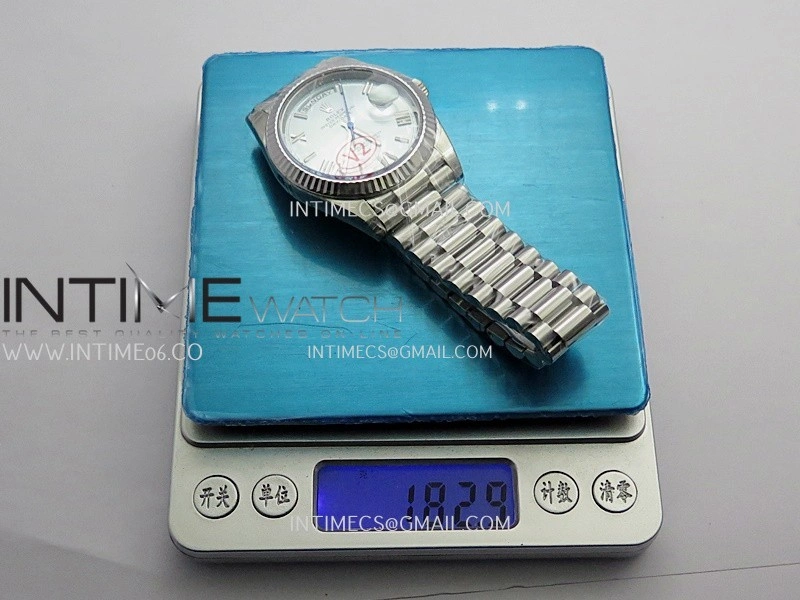 Day Date 228239 40mm Gain Weight V2 VSF 1:1 Best Edition Ice Blue Dial Roman Markers On President Bracelet DD3255