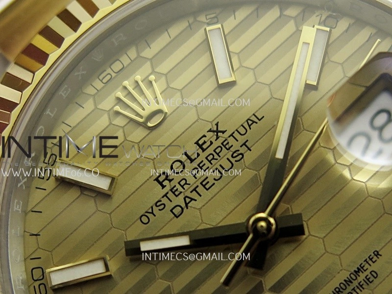 DateJust 41 126333 904L SS YG VF 1:1 Best Edition Gold Fluted Dial Stick Marker On SS YG Oyster Bracelet DD3235