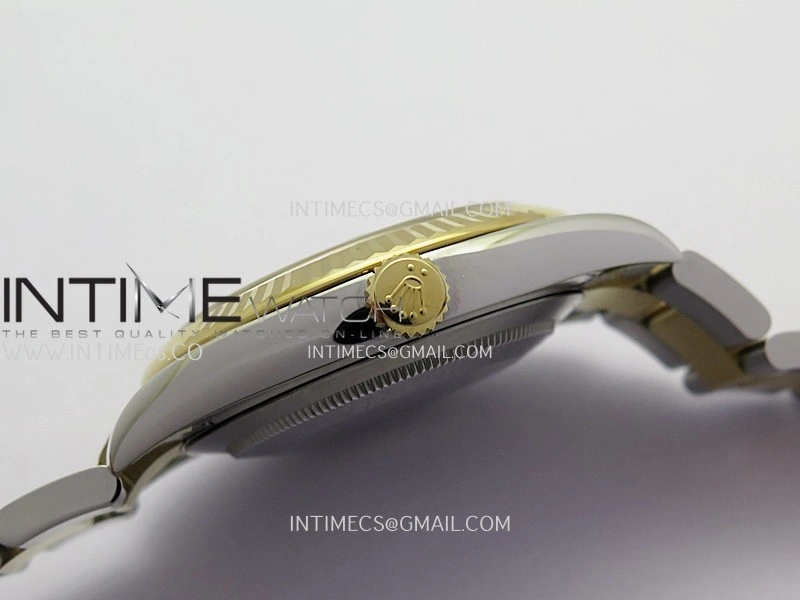 DateJust 41 126333 904L SS YG VF 1:1 Best Edition Gold Fluted Dial Stick Marker On SS YG Oyster Bracelet DD3235