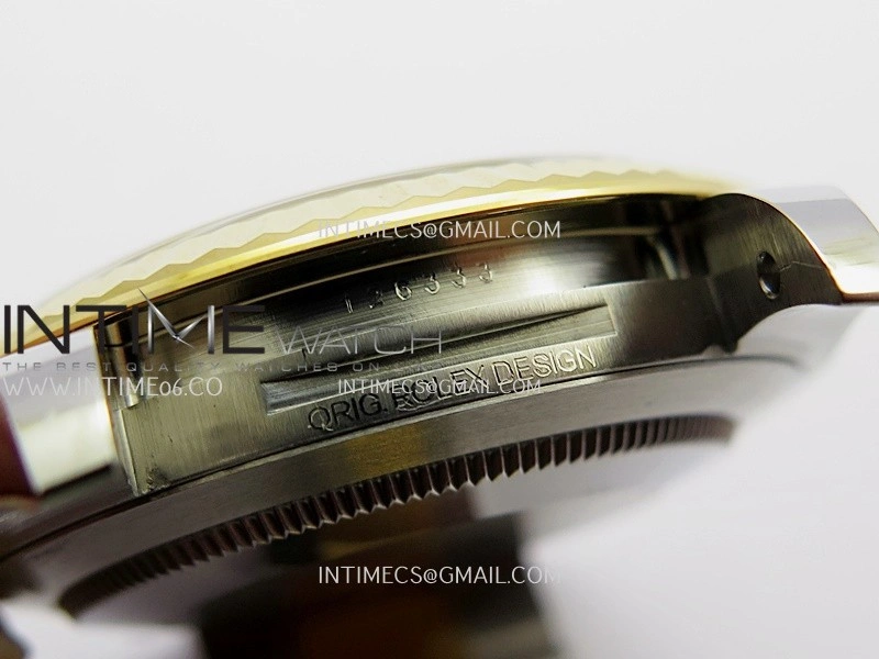 DateJust 41 126333 904L SS YG VF 1:1 Best Edition Gold Fluted Dial Stick Marker On SS YG Oyster Bracelet DD3235