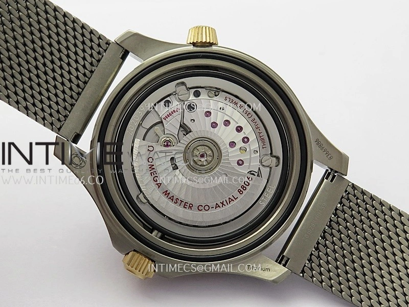 Seamaster 300M Diver Titanium Bronze Gold VSF 1:1 Best Edition Green Dial on Titanium Mesh Bracelet Asian Super Clone 8806