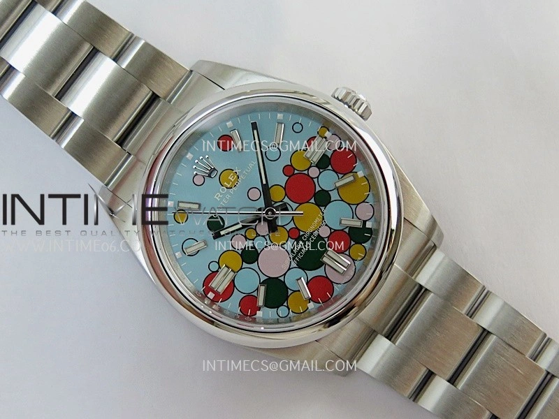 Oyster Perpetual 36mm 126000 904L VSF 1:1 Best Edition Turquoise Blue Celebration Motif Dial On SS Bracelet VS3230