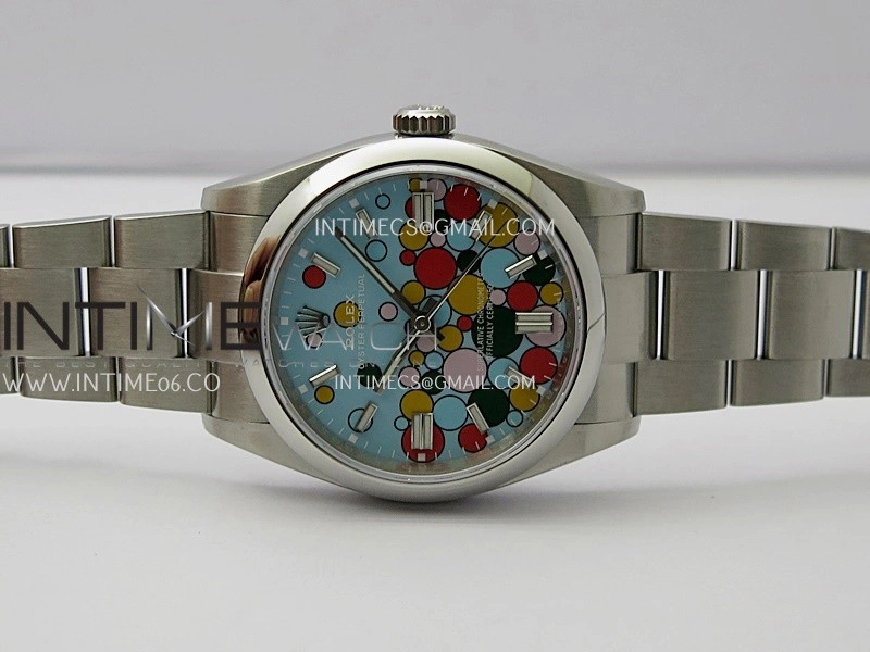 Oyster Perpetual 36mm 126000 904L VSF 1:1 Best Edition Turquoise Blue Celebration Motif Dial On SS Bracelet VS3230