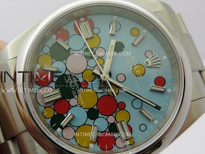 Oyster Perpetual 36mm 126000 904L VSF 1:1 Best Edition Turquoise Blue Celebration Motif Dial On SS Bracelet VS3230