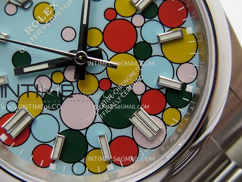 Oyster Perpetual 36mm 126000 904L VSF 1:1 Best Edition Turquoise Blue Celebration Motif Dial On SS Bracelet VS3230