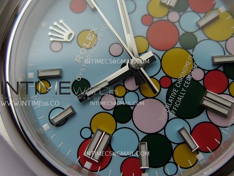 Oyster Perpetual 36mm 126000 904L VSF 1:1 Best Edition Turquoise Blue Celebration Motif Dial On SS Bracelet VS3230