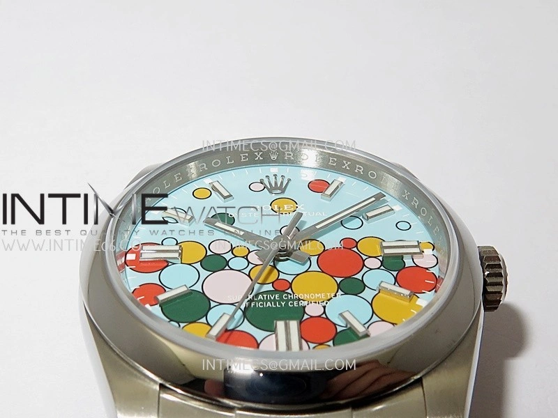Oyster Perpetual 36mm 126000 904L VSF 1:1 Best Edition Turquoise Blue Celebration Motif Dial On SS Bracelet VS3230