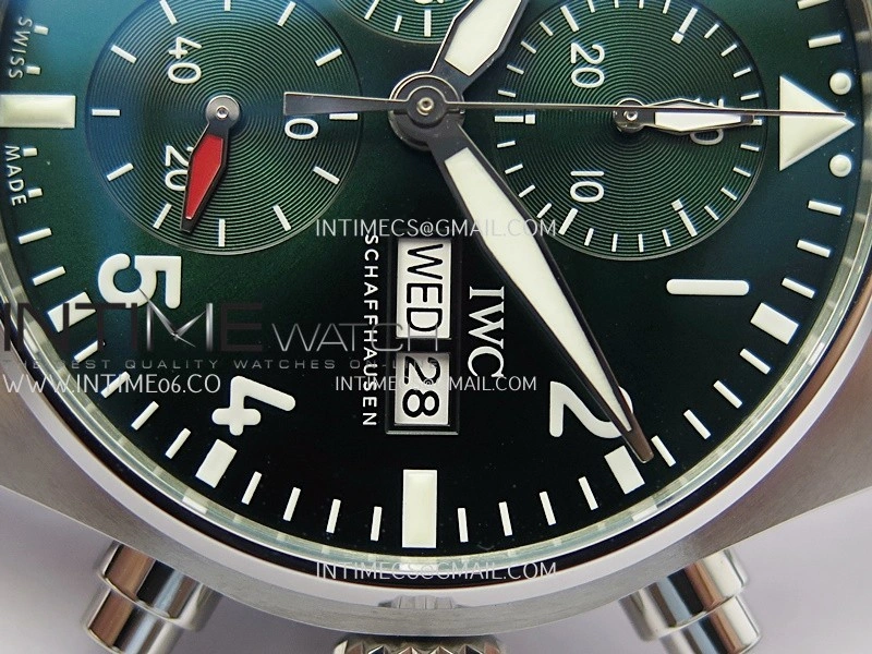 Pilot Watch IW388103 SS APSF 1:1 Best Edition Green Dial On Brown Leather Strap A69385