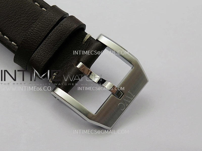 Pilot Watch IW388103 SS APSF 1:1 Best Edition Green Dial On Brown Leather Strap A69385