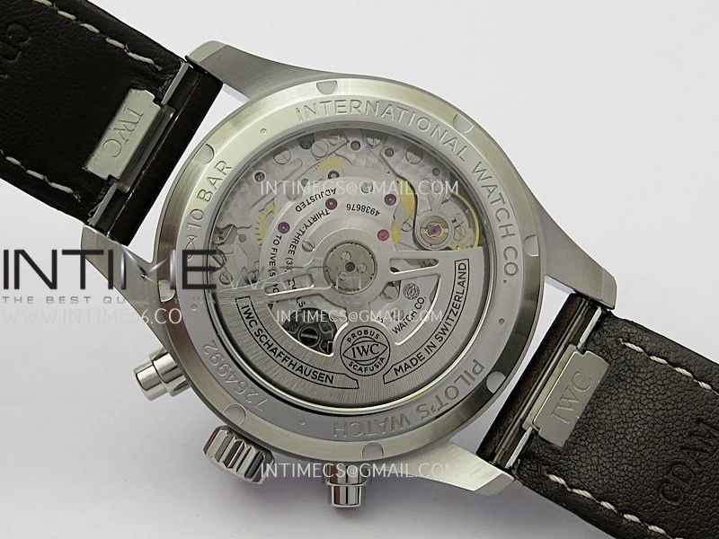Pilot Watch IW388103 SS APSF 1:1 Best Edition Green Dial On Brown Leather Strap A69385