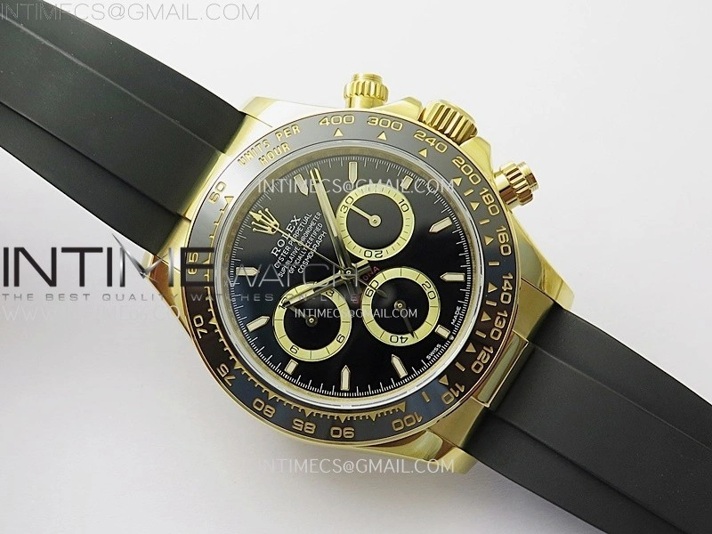 Daytona 126518 QF Gain Weight 1:1 Best Edition Black Dial Sticks Markers on Oysterflex Strap SH4131 V11