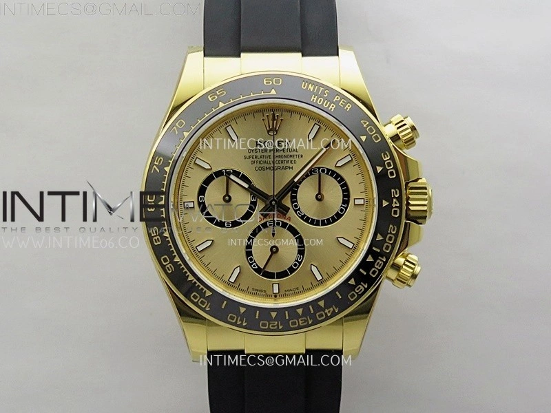 Daytona 126518 Gain Weight APSF 1:1 Best Edition Gold Dial Sticks Markers on Oysterflex Strap SH4131