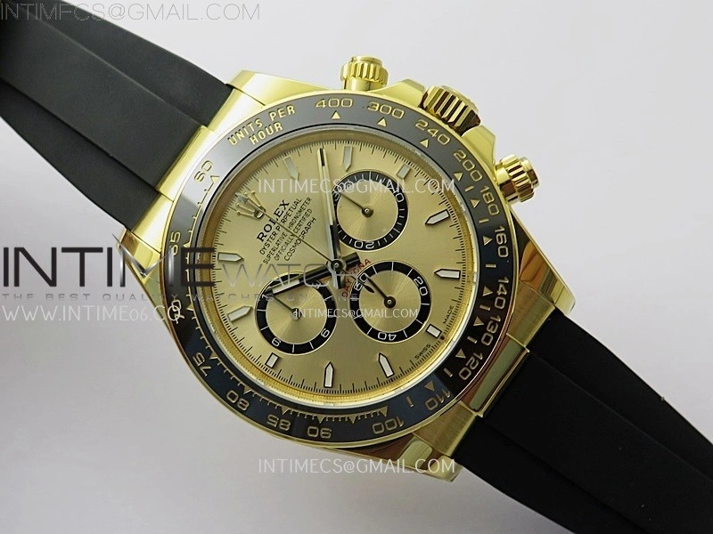 Daytona 126518 Gain Weight APSF 1:1 Best Edition Gold Dial Sticks Markers on Oysterflex Strap SH4131