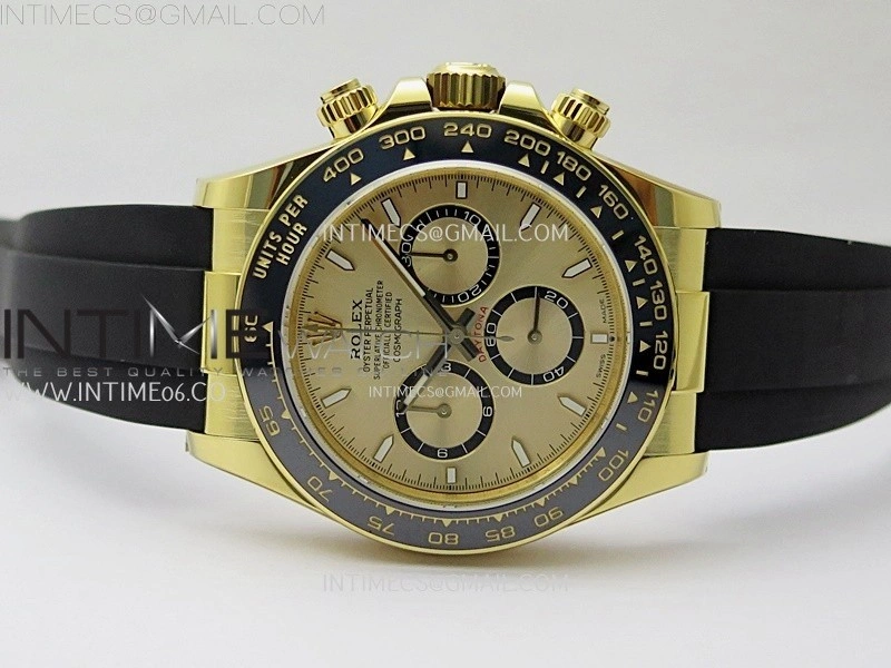 Daytona 126518 Gain Weight APSF 1:1 Best Edition Gold Dial Sticks Markers on Oysterflex Strap SH4131