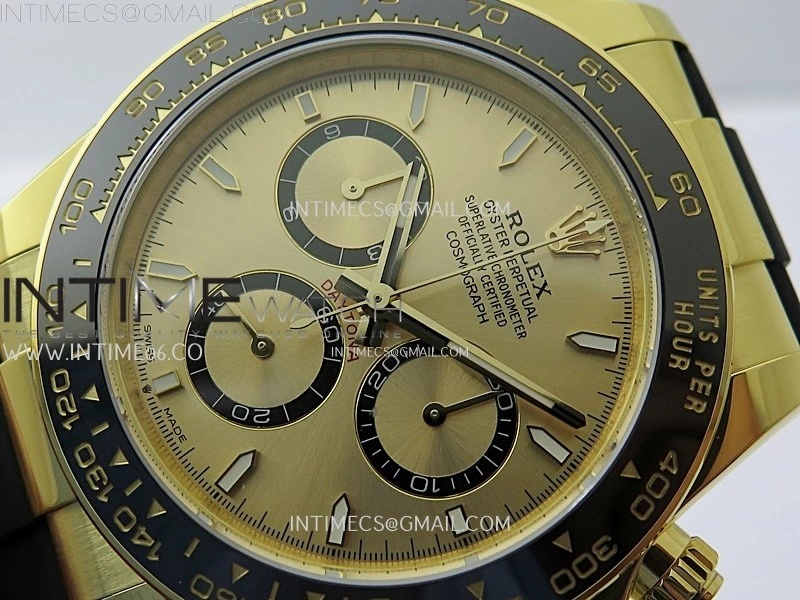 Daytona 126518 Gain Weight APSF 1:1 Best Edition Gold Dial Sticks Markers on Oysterflex Strap SH4131