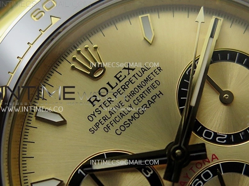 Daytona 126518 Gain Weight APSF 1:1 Best Edition Gold Dial Sticks Markers on Oysterflex Strap SH4131