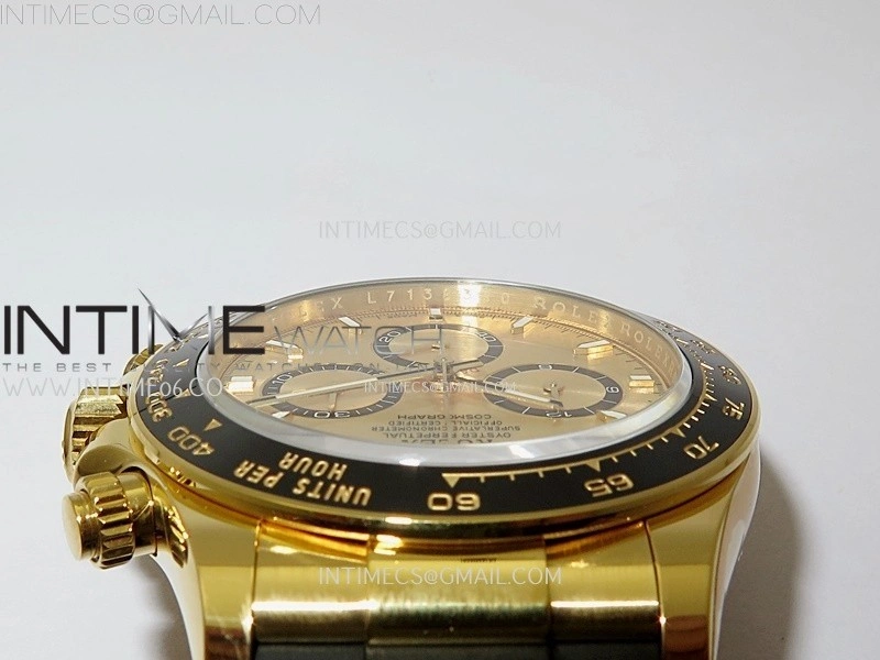 Daytona 126518 Gain Weight APSF 1:1 Best Edition Gold Dial Sticks Markers on Oysterflex Strap SH4131