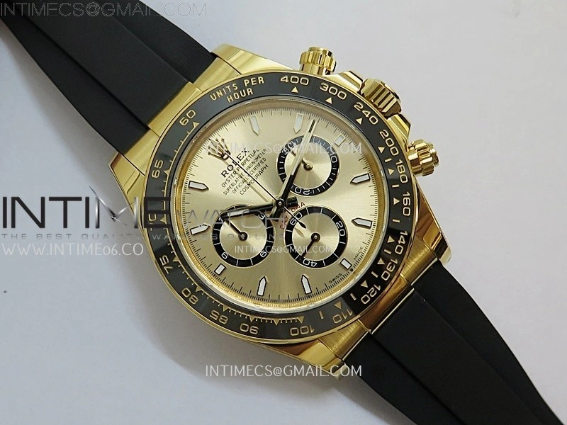 Daytona 126518 Gain Weight APSF 1:1 Best Edition Gold Dial Sticks Markers on Oysterflex Strap SH4131