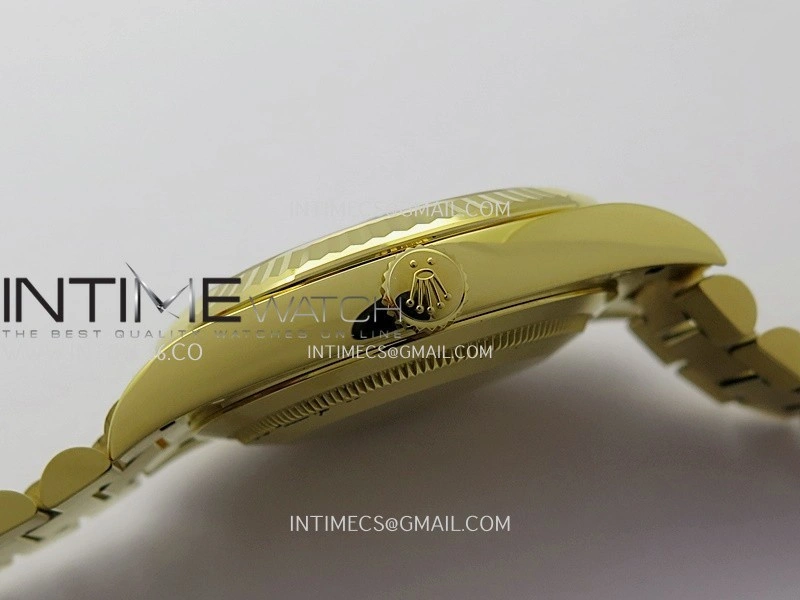 Day Date 40 YG 228238 THBF 1:1 Gain Weight Best Edition Black Dial T Diamond Marker on President Bracelet VR3255 V3